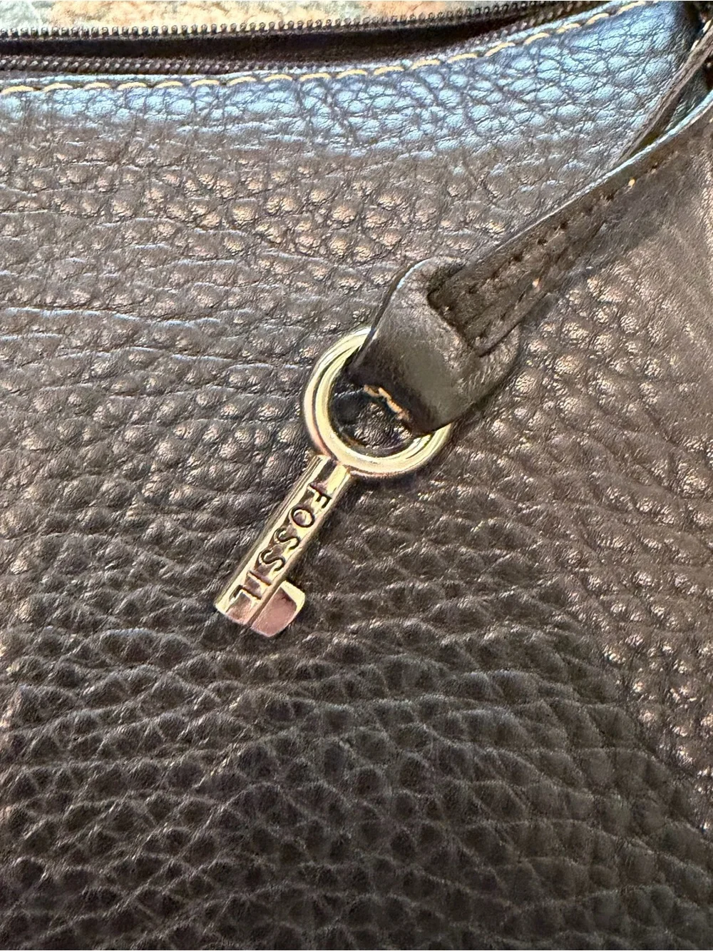 Fossil Black Leather Handbag